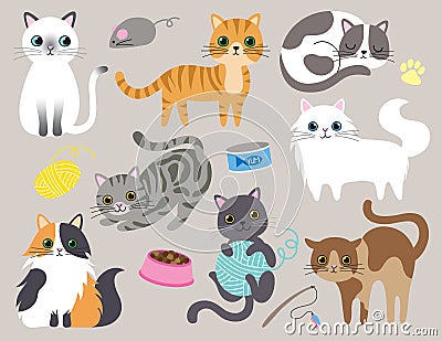Cute Kitty Cat Vector Illustration Vector Illustration