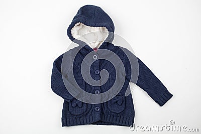 Cute knitted vest for children Stock Photo