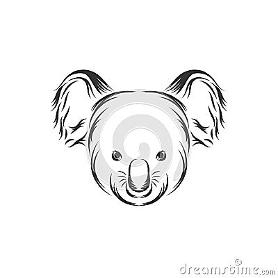 Cute Koala Face Vector Icon Vector Illustration