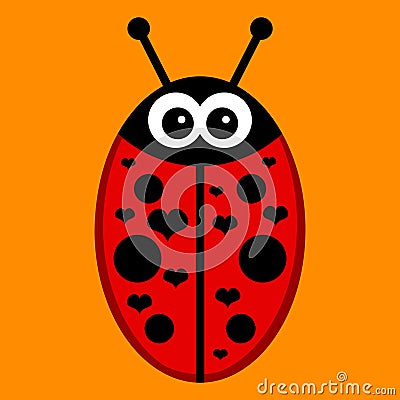 Cute ladybird Vector Illustration