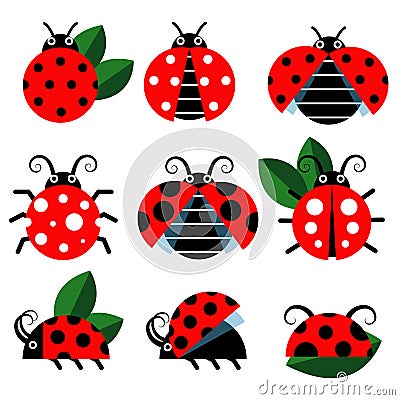 Cute ladybug vector Vector Illustration