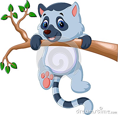 Cute lemur cartoon Vector Illustration