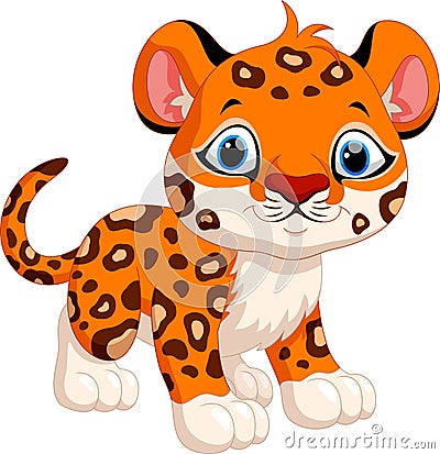 Cute leopard cartoon Cartoon Illustration