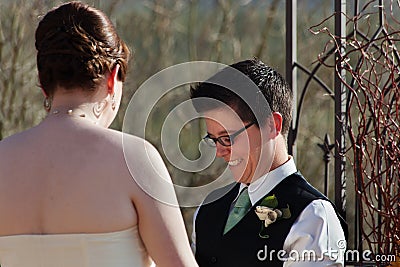 Cute Lesbian Civil Union Stock Photo