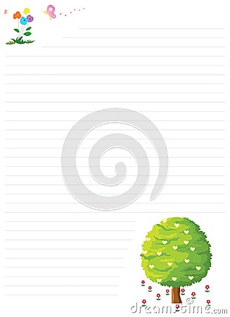 Cute Letter Page Stock Photo