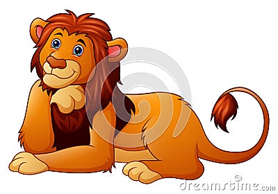 Cute lion cartoon Vector Illustration