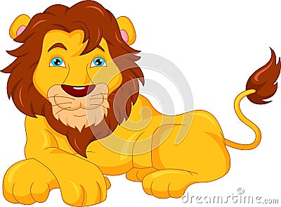 Cute lion cartoon Vector Illustration