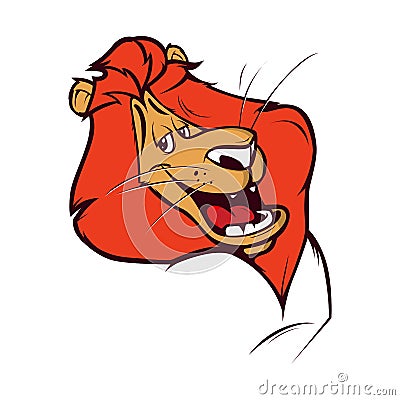 Cute lion character Vector Illustration