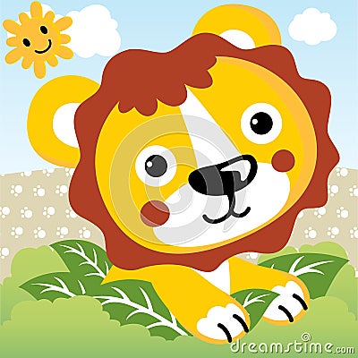 Cute lion Vector Illustration