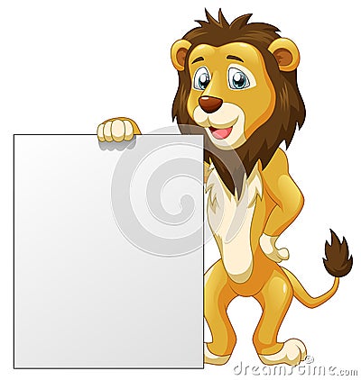 Cute lion king cartoon Vector Illustration