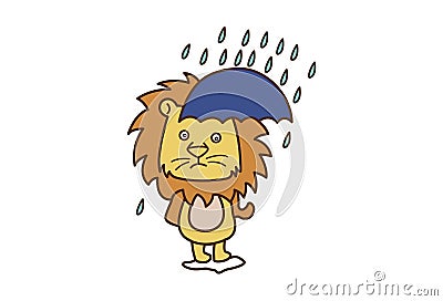 Cute Lion Cartoon Illustration