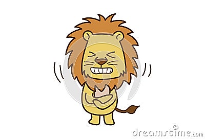 Cute Lion Cartoon Illustration