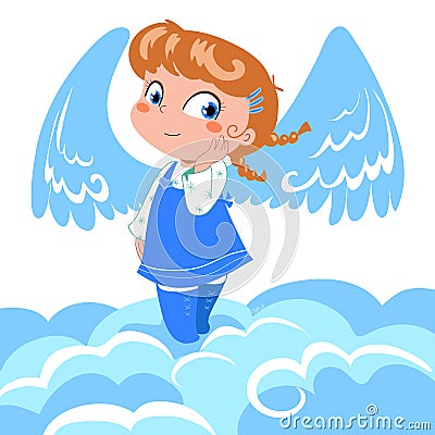 Cute little angel Stock Photo