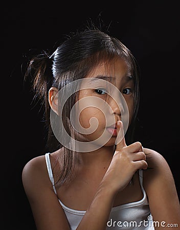 Cute little asia girl Stock Photo