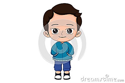 Cute Cool Boy Character Design Illustration Vector Illustration