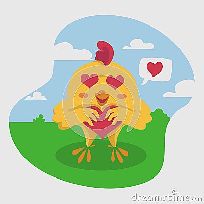 Cute Chick Illustration Vector Illustration