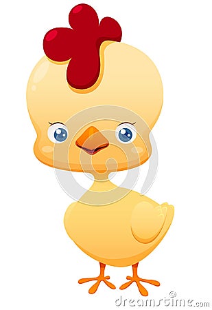 Cute little chicken Vector Illustration