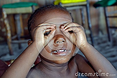 Cute little girl, Diani, Kenya Editorial Stock Photo