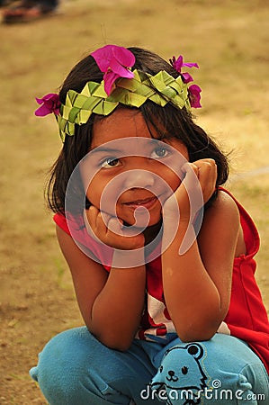 Cute little girl smiling Editorial Stock Photo