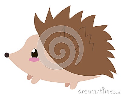 Cute little hedgehog, illustration, vector Vector Illustration