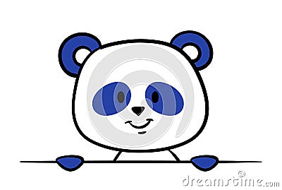 Cute little panda Vector Illustration