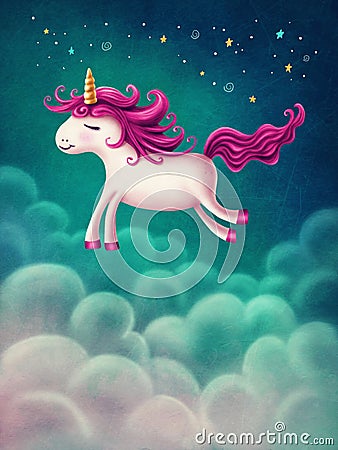 Cute little unicorn Stock Photo