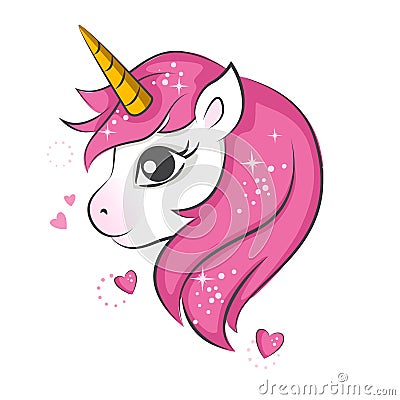 Cute little unicorn. Vector Illustration