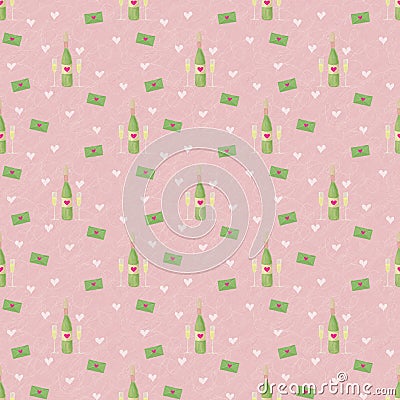 Seamless pattern design element for valentine`s day and wedding Stock Photo