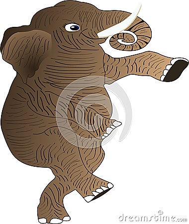 Cute mastodon animal vector artwork Vector Illustration