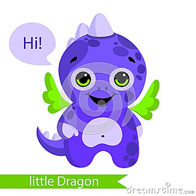 Cute monster, dragon, dinosaur cartoon Vector Illustration