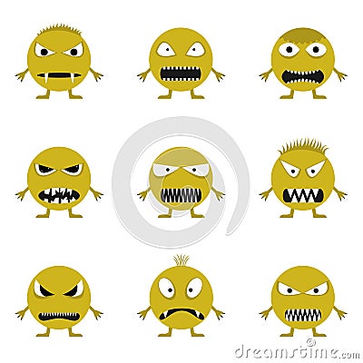 Cute monster set Vector Illustration