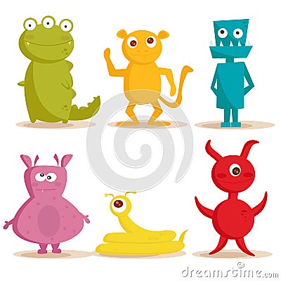 Cute monsters Vector Illustration