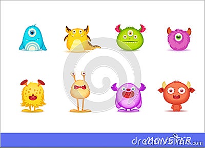Cute monsters Stock Photo