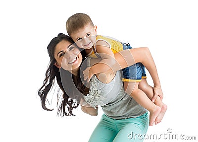 Cute mother and baby having fun Stock Photo