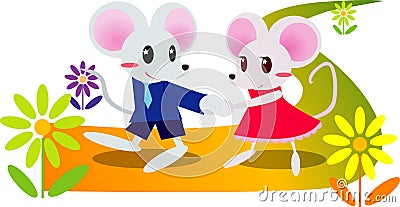 Cute mouse Vector Illustration