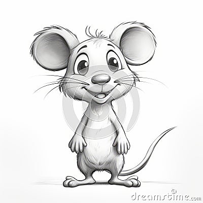 Cute Mouse Cartoon Illustration Whimsical Children's Book Illustrator Cartoon Illustration