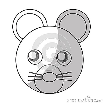 Cute mouse character icon Vector Illustration