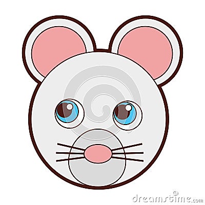 Cute mouse character icon Vector Illustration
