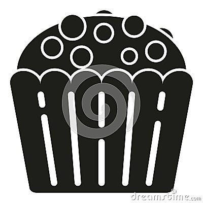 Cute muffin icon simple vector. Cake food Vector Illustration