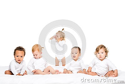 cute multiethnic toddlers Stock Photo