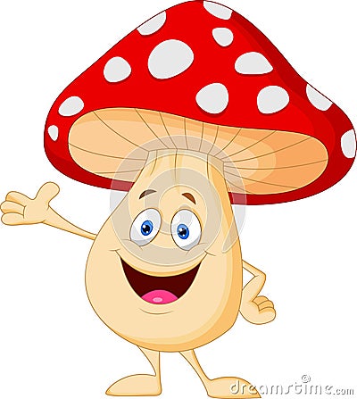 Cute mushroom cartoon Vector Illustration