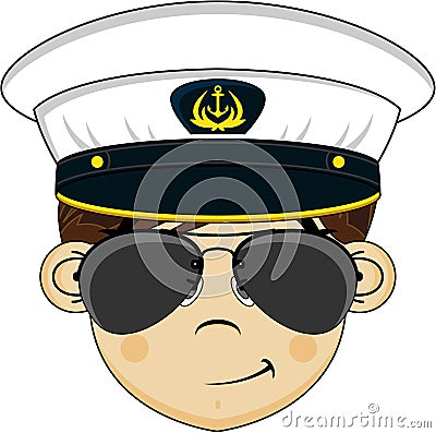 Cute Navy Sailor Vector Illustration