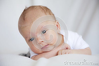 Cute newborn baby Stock Photo