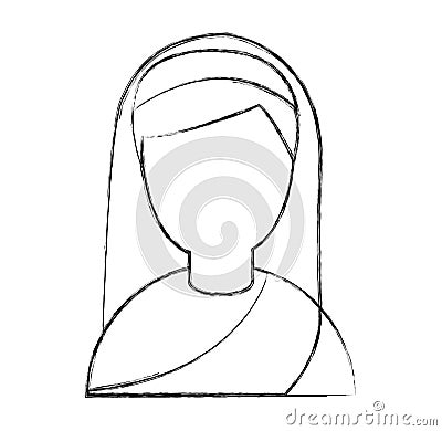 Cute nun avatar character Vector Illustration