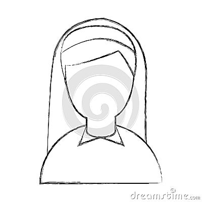 Cute nun avatar character Vector Illustration