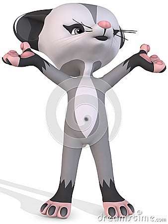 Cute Opossum - Toon Figure Stock Photo