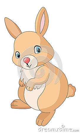 Cute orange rabbit, illustration Vector Illustration