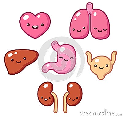 Cute organs Vector Illustration