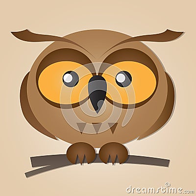 Cute Owl Vector Illustration