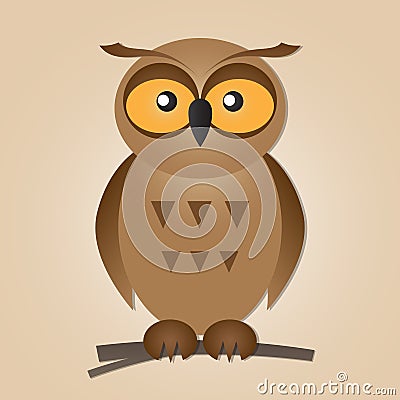 Cute Owl Vector Illustration